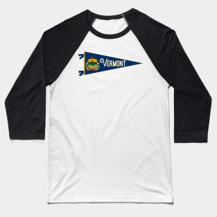 Vermont Flag Pennant Baseball T-Shirt